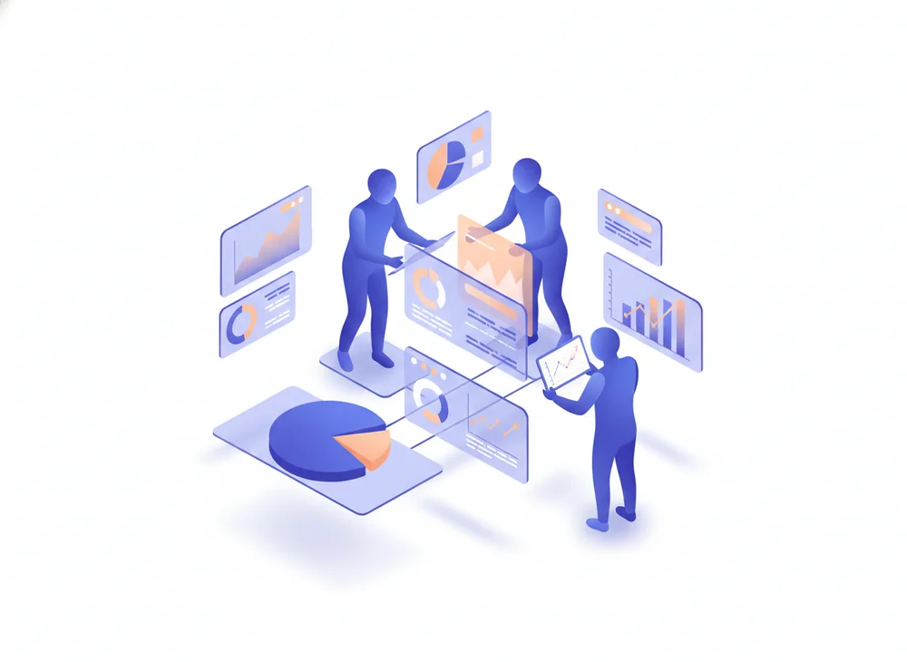 ValueData's expert team working on dashboards and data models